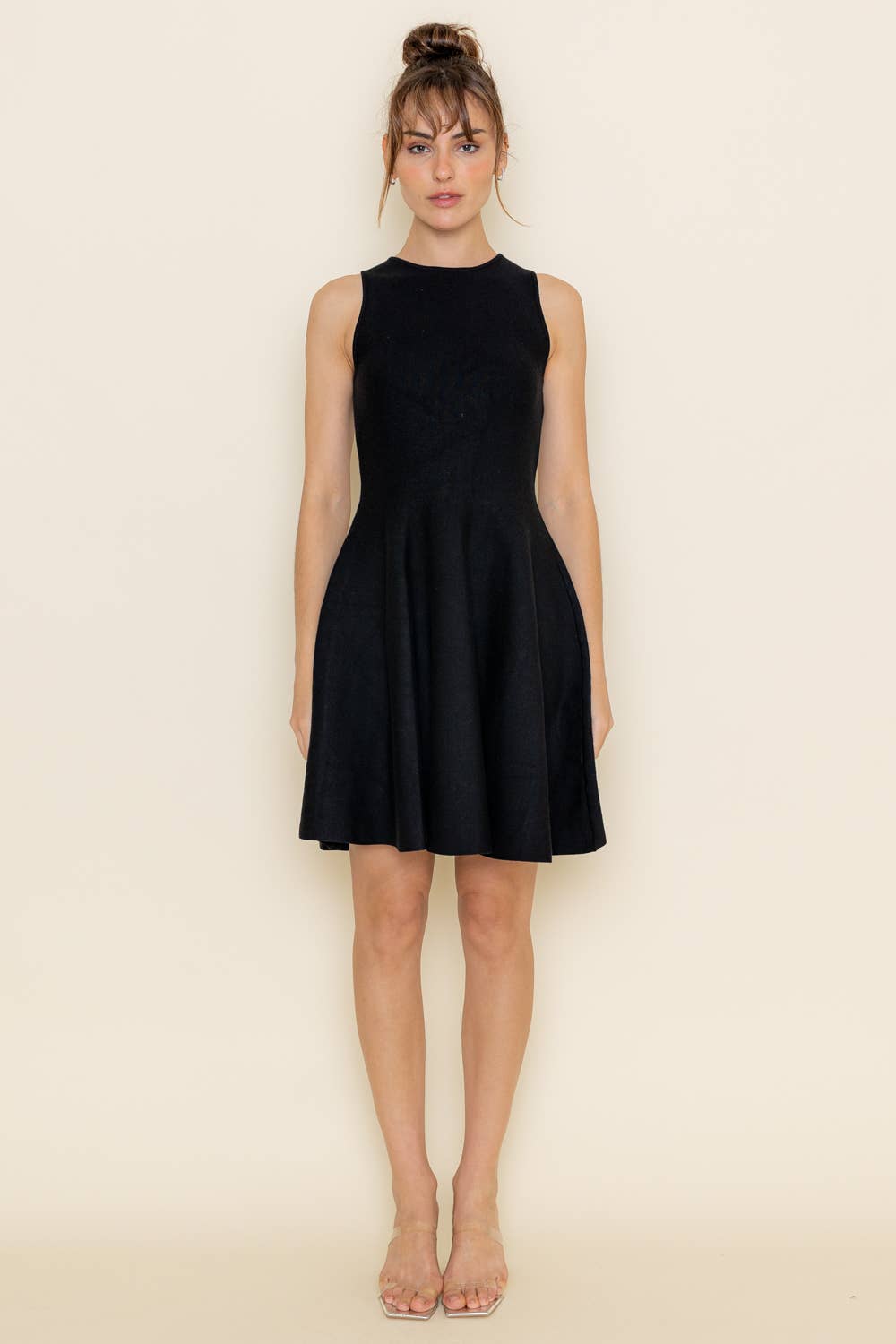 Fore Collection Sleeveless Flare Knee Length Dress