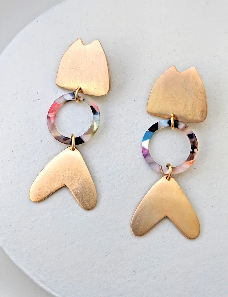 Nuance Fish Cutout Earrings - Multi