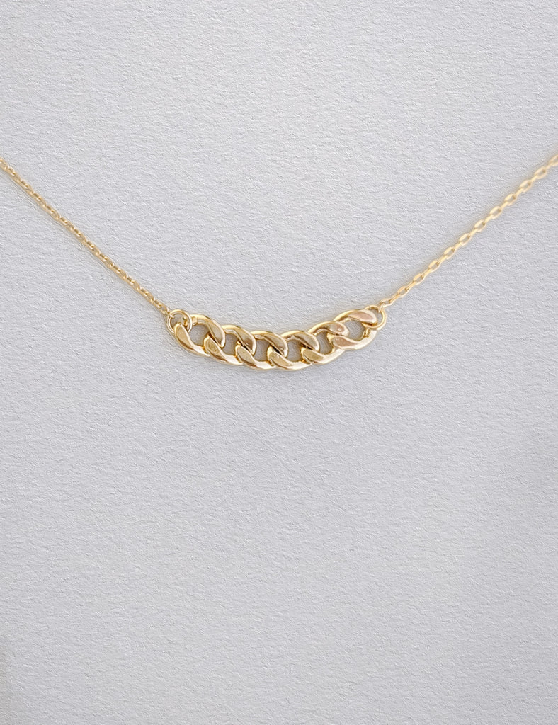 Nuance Petite Link Necklace | Yellow & White Gold