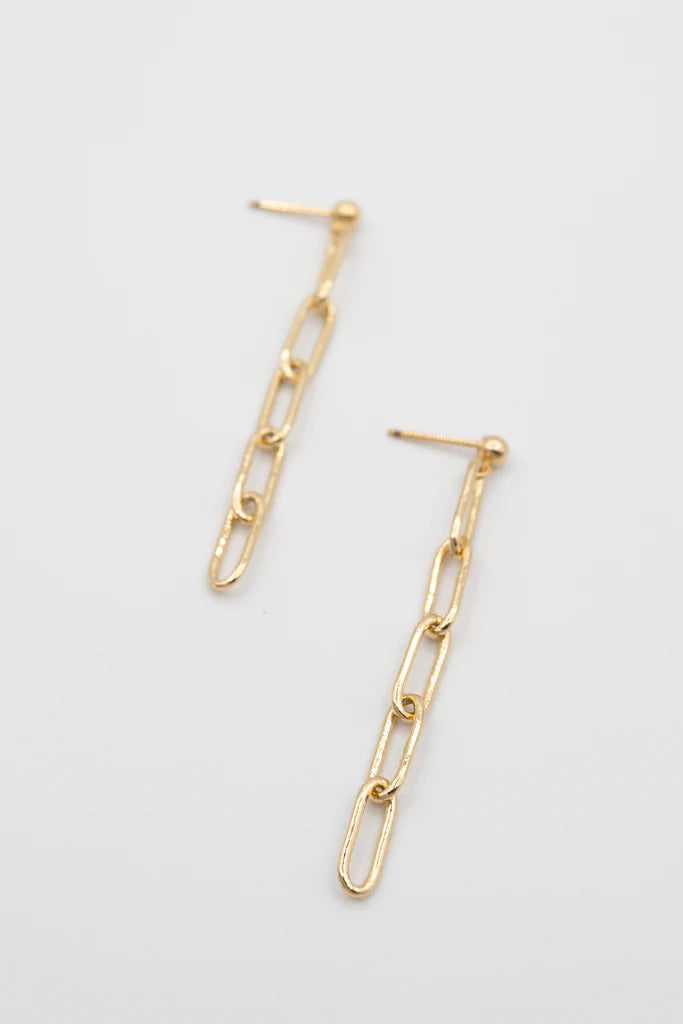 Susan Rifkin Paperclip Chain Drop Earrings