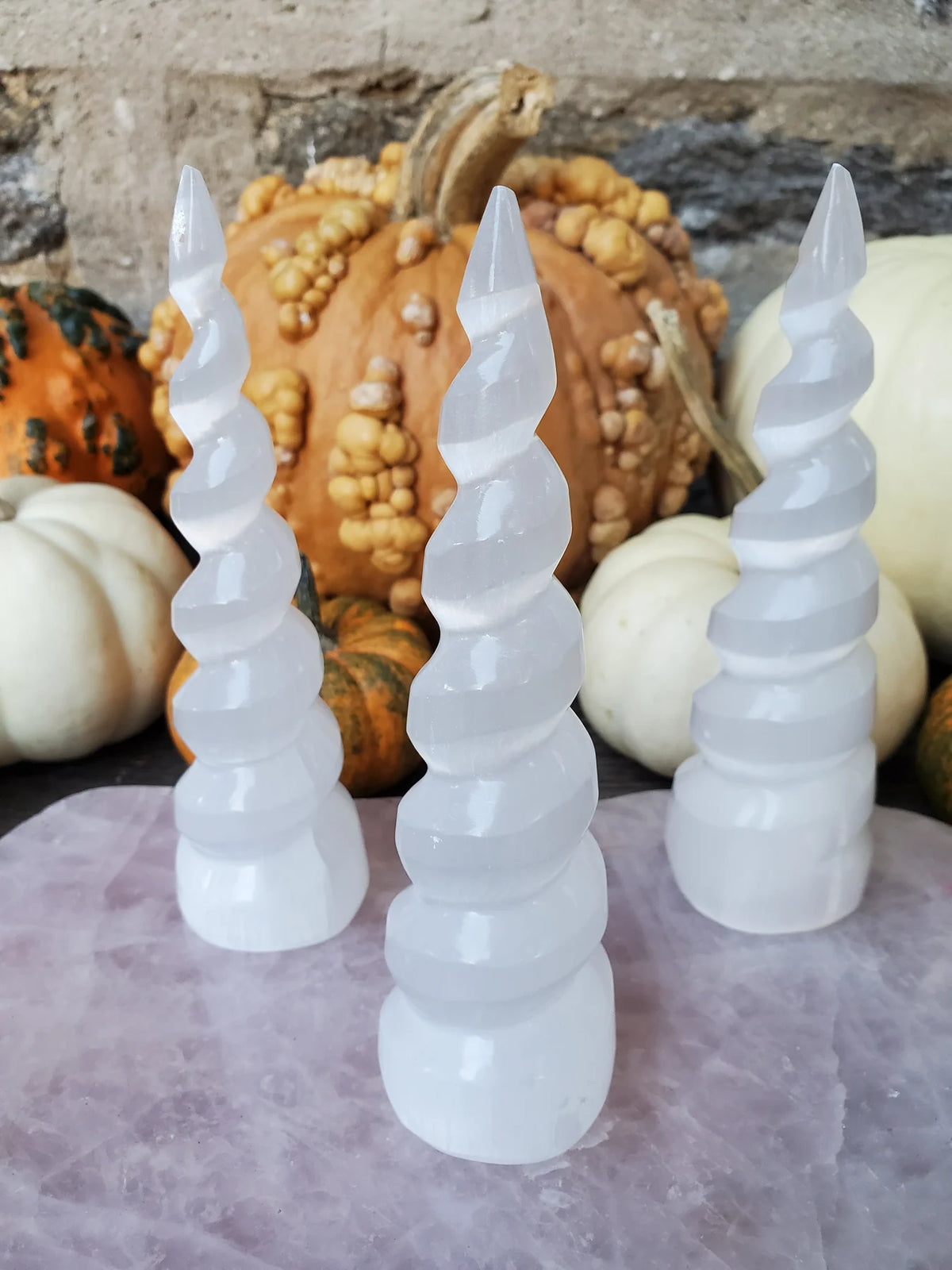 Witch's Way Selenite Spiral Horn