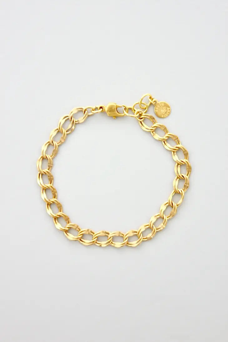 David Aubrey Gold Double Curb Chain Bracelet – TOILE