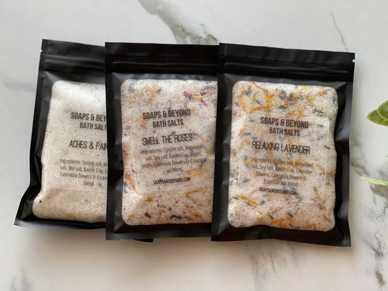 Soaps & Beyond 100% Natural Bath Salts | Roses & Lavender