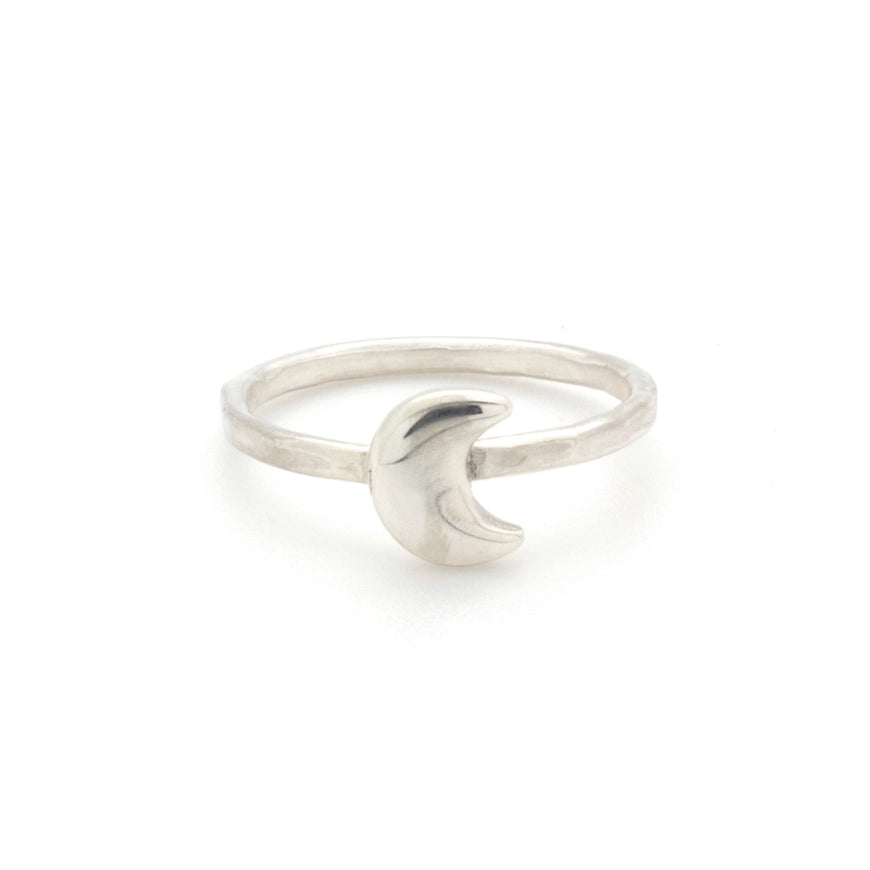 Hiouchi Moon Stacking Ring Silver