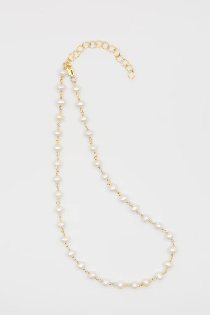 Susan Rifkin Gold Filled Wire Wrapped Pearl Necklace | More Sizes