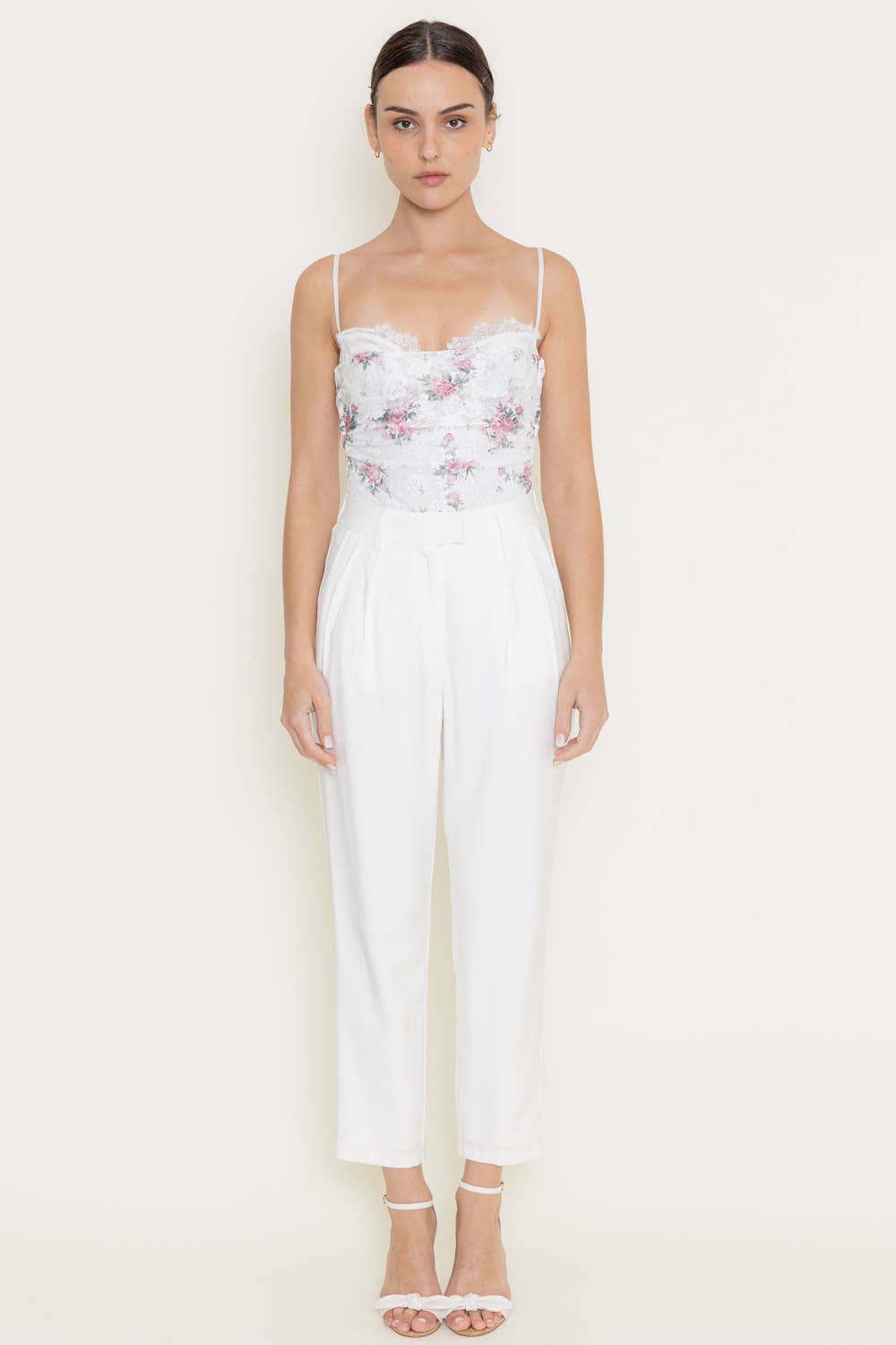 Fore Collection Floral Lace Bodysuit