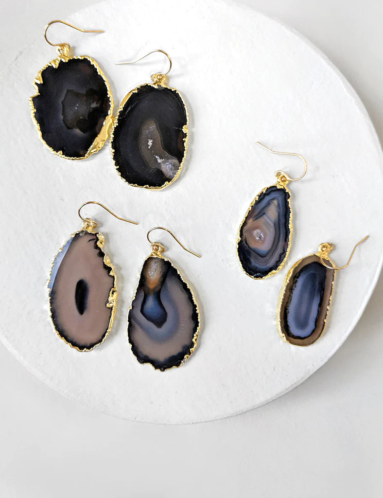 Nuance Geode Slice Earrings | More Color Options!