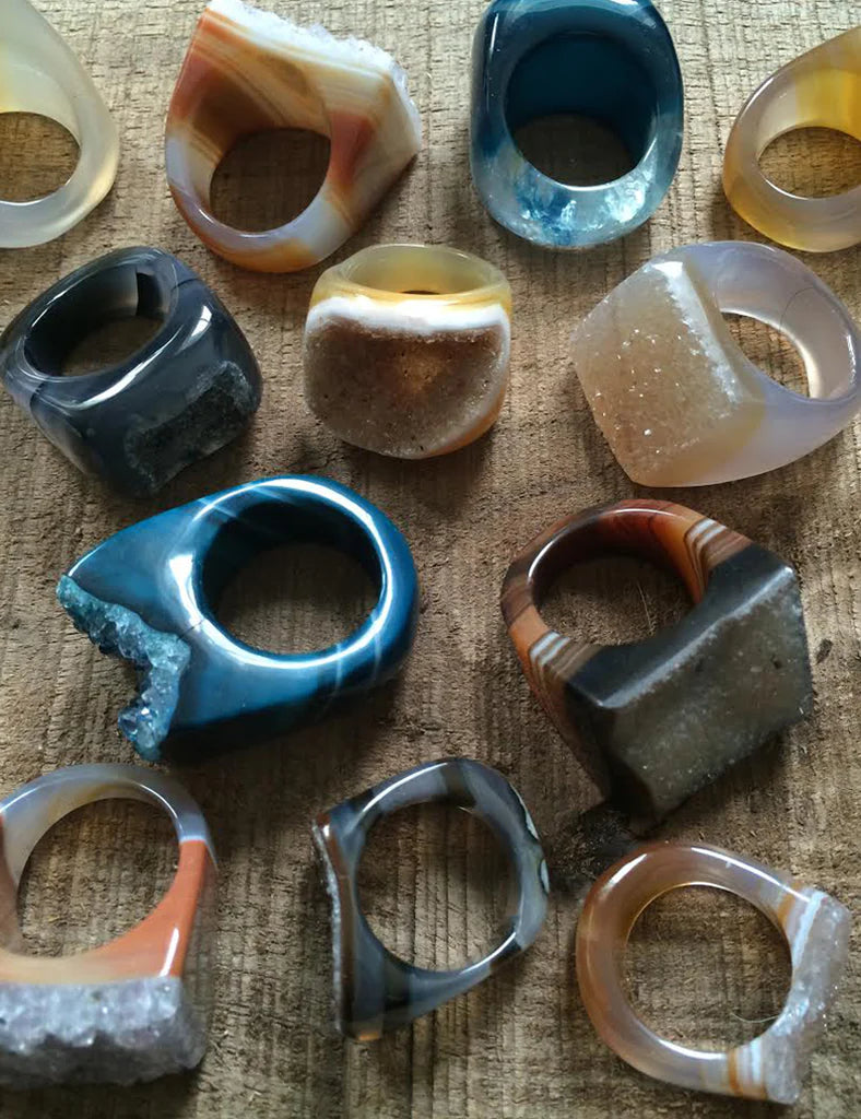 Nuance Natural Stone Druzy Rings