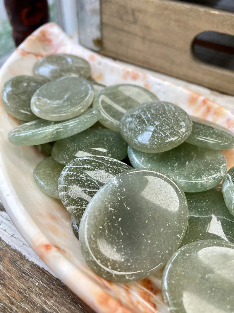 Witch's Way Craft Green Aventurine Worry Stone
