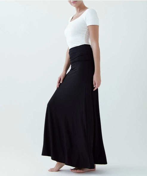 S.K. Bamboo Maxi Skirt Black