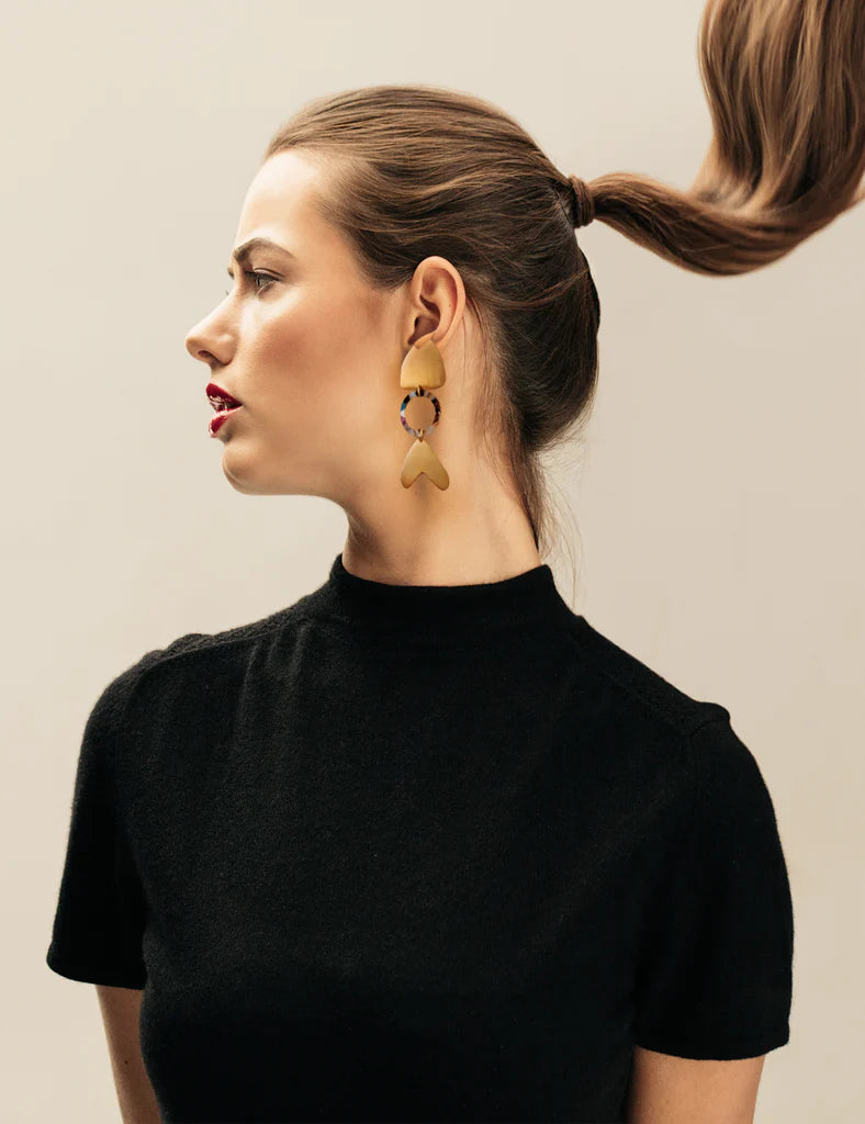 Nuance Fish Cutout Earrings - Multi