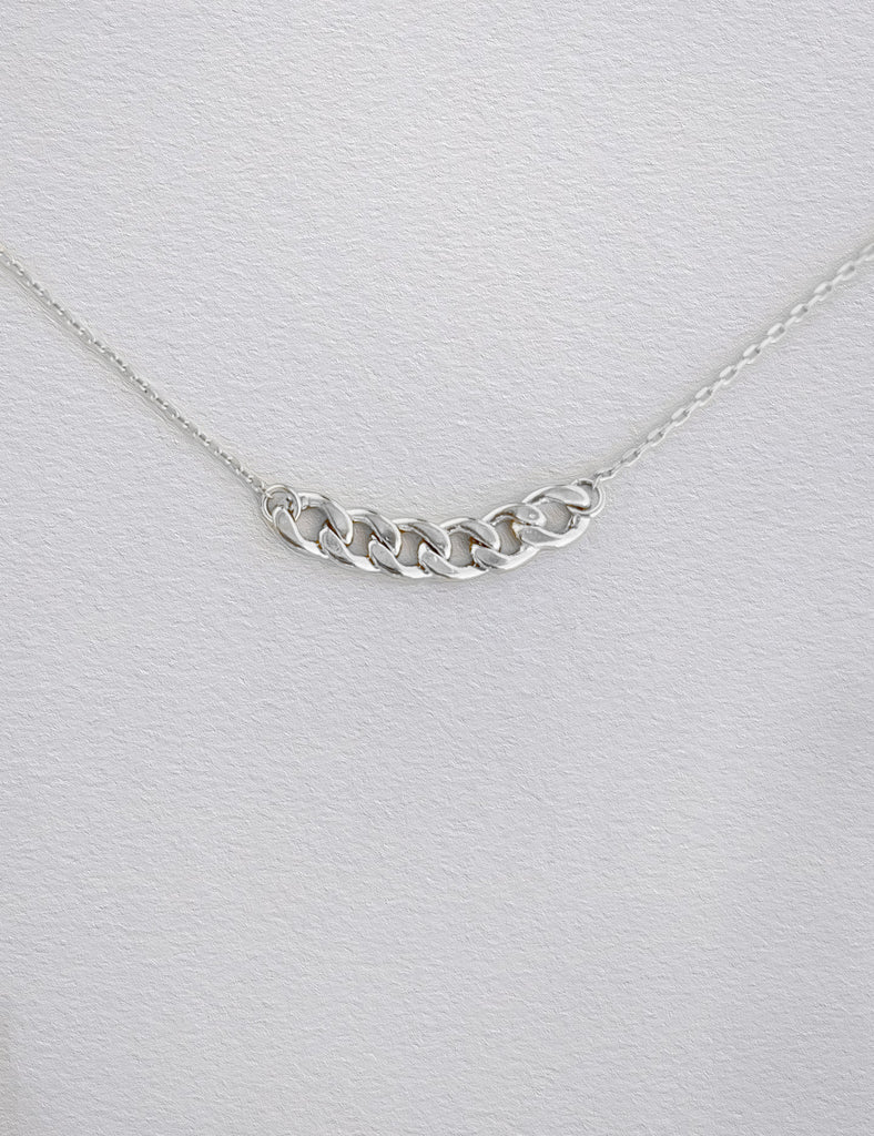 Nuance Petite Link Necklace | Yellow & White Gold