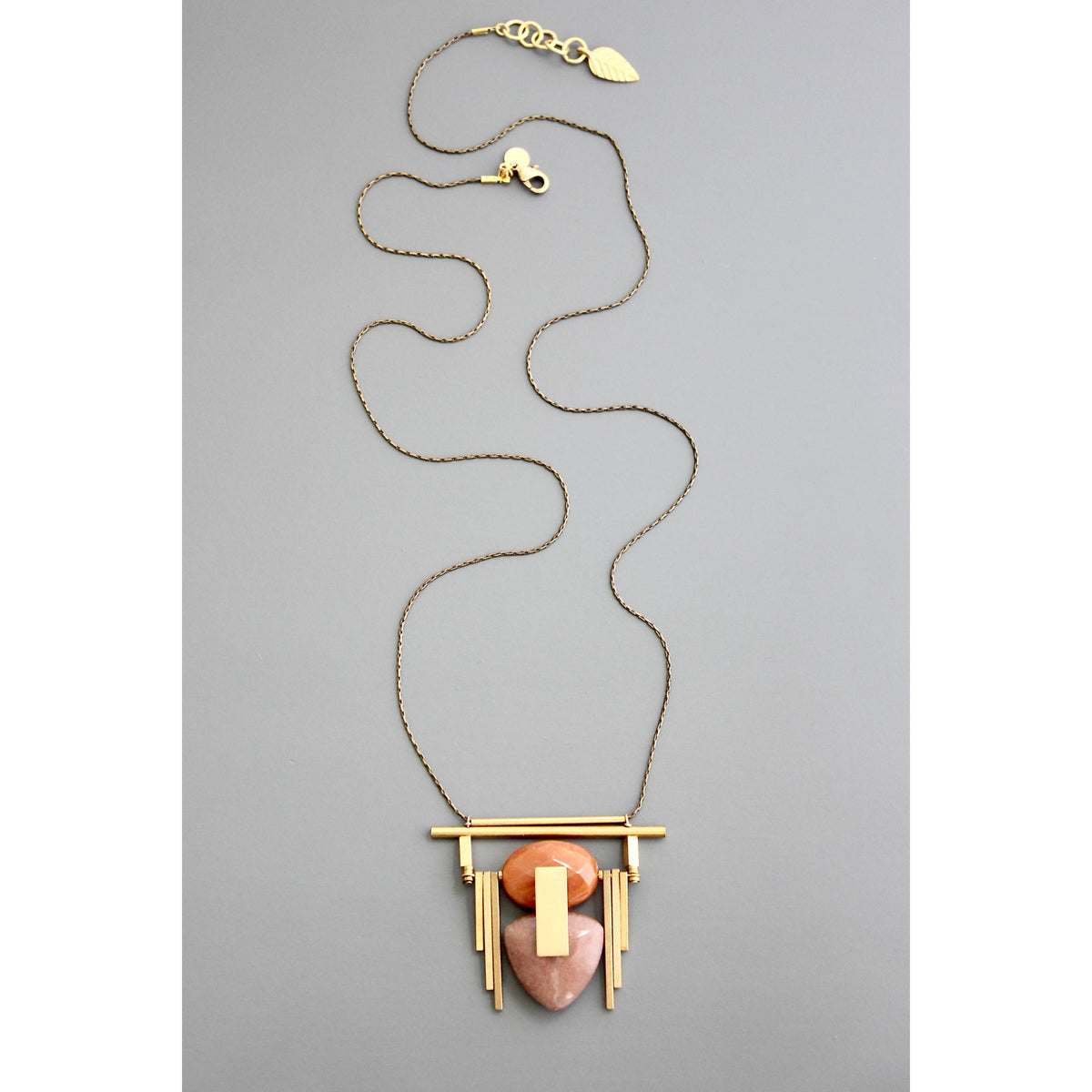 David Aubrey Geometric Jade Pendant Necklace