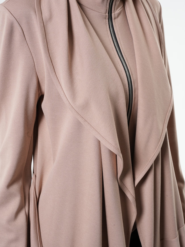 Metamorphoza Taupe Draped Cardigan