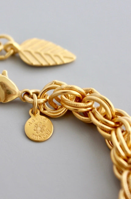 David Aubrey Gold Rope Chain Bracelet