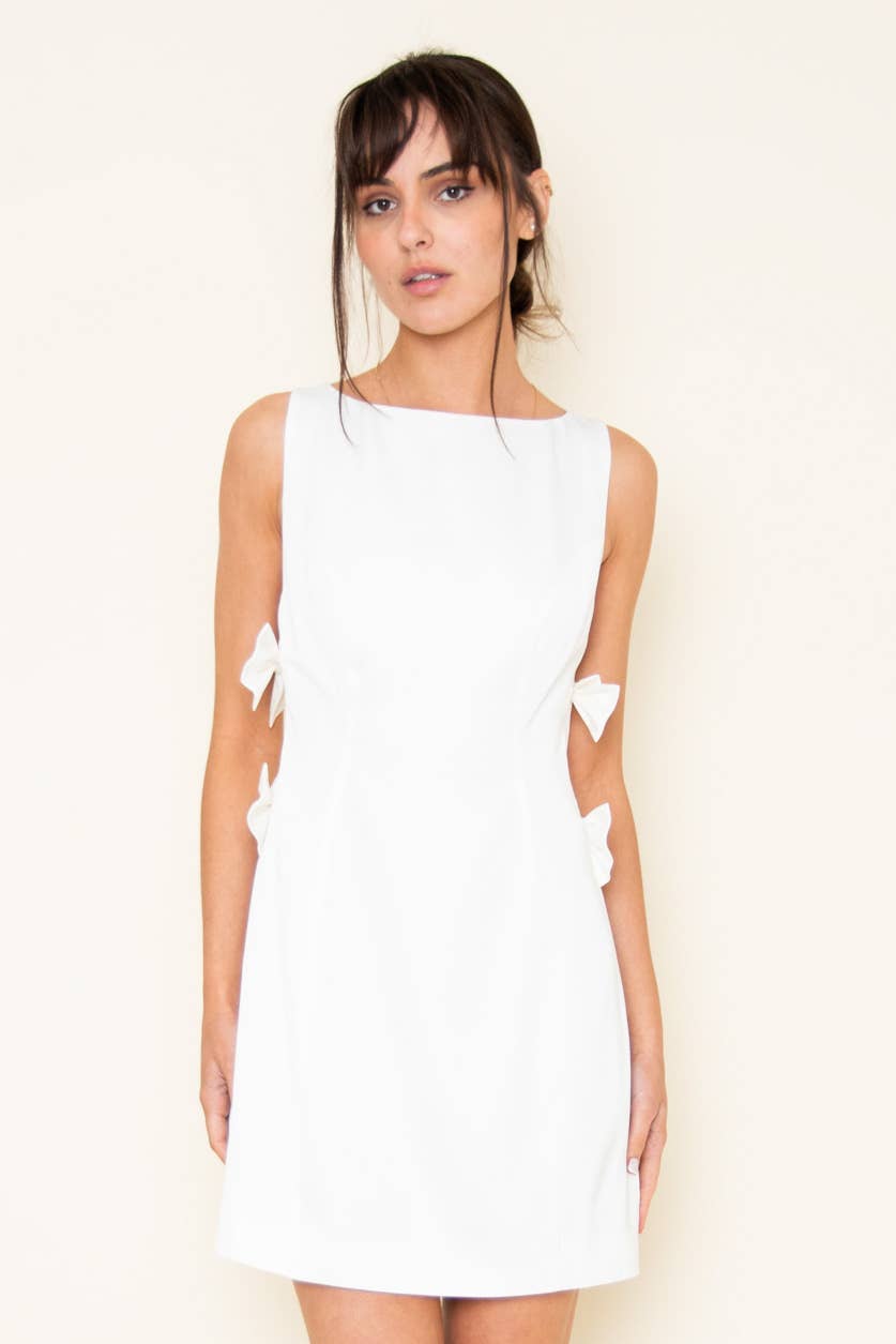 Fore Collection Bow Detail Cocktail Mini Dress
