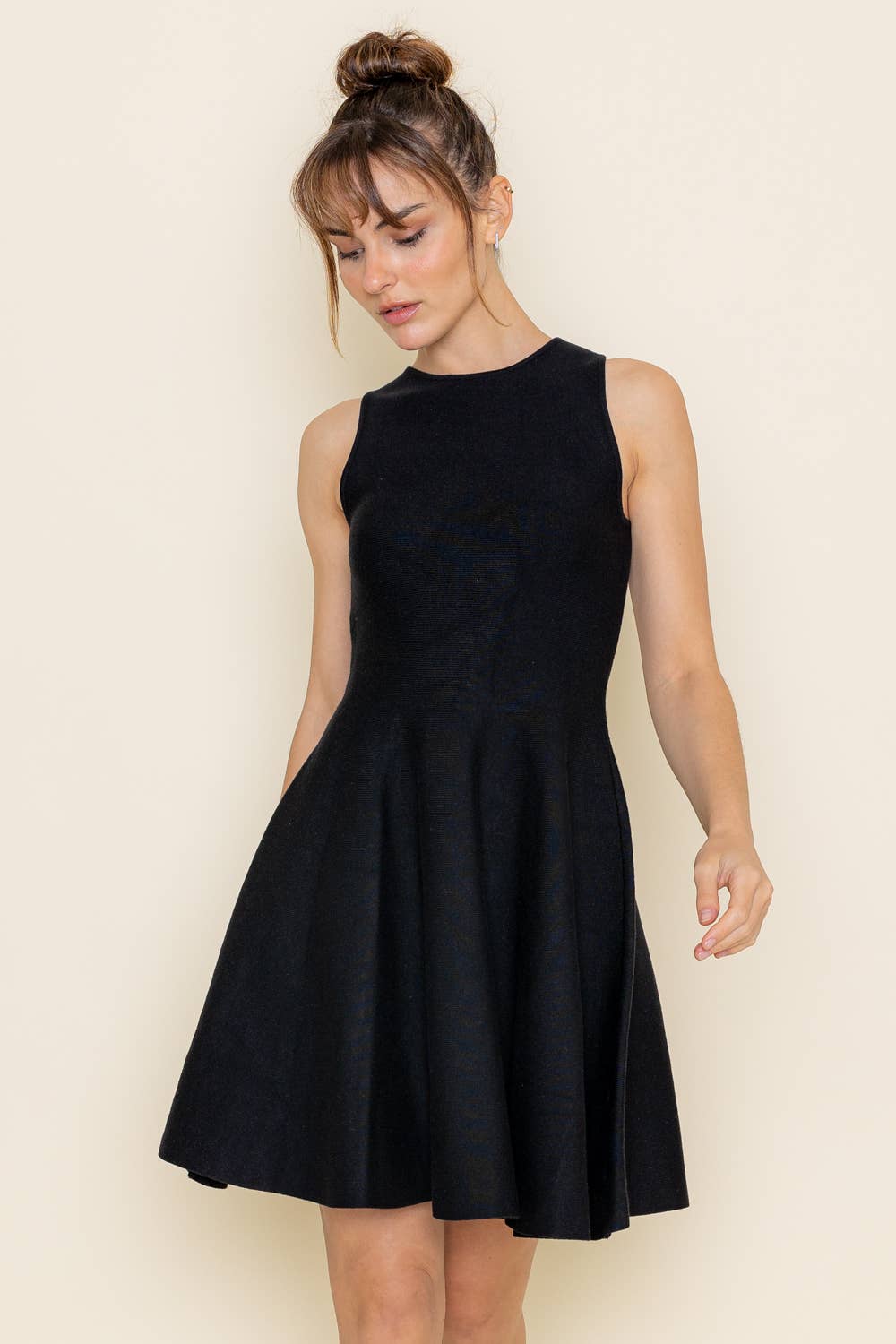 Fore Collection Sleeveless Flare Knee Length Dress
