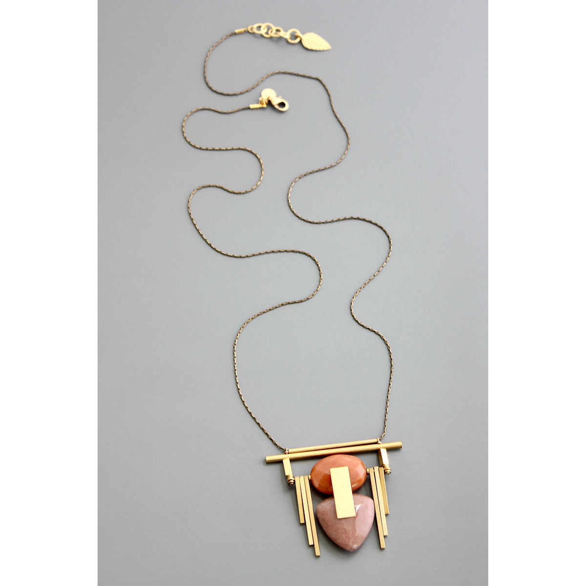 David Aubrey Geometric Jade Pendant Necklace
