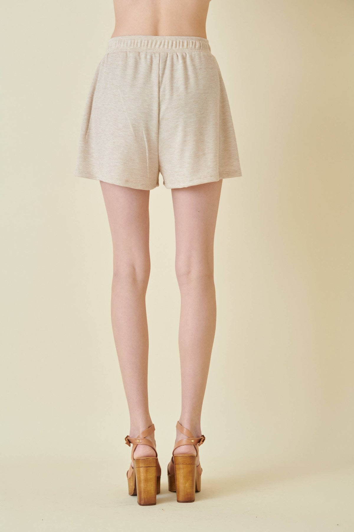 Fore Collection High Waisted Waffle Knit Shorts