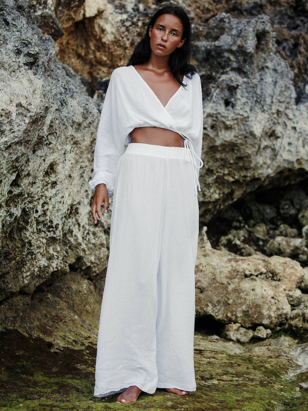 The Handloom Siena Top - White