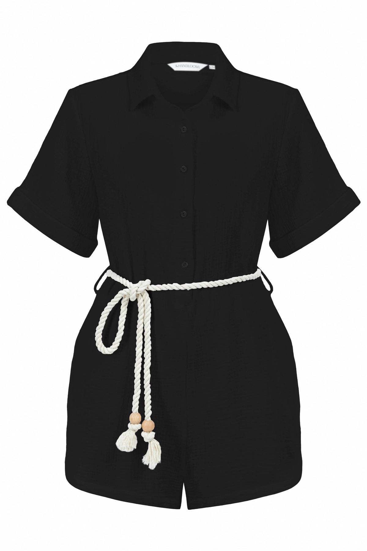 The Handloom Mia Romper - Black