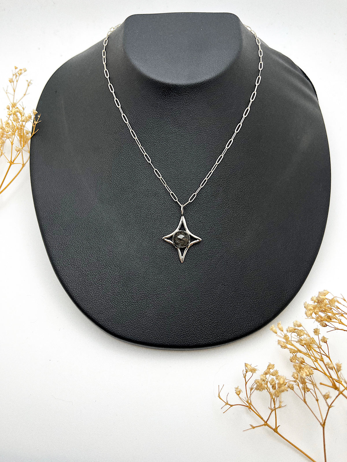 Hellhound Orion Tourmalated Quartz Necklace | Ready To Ship