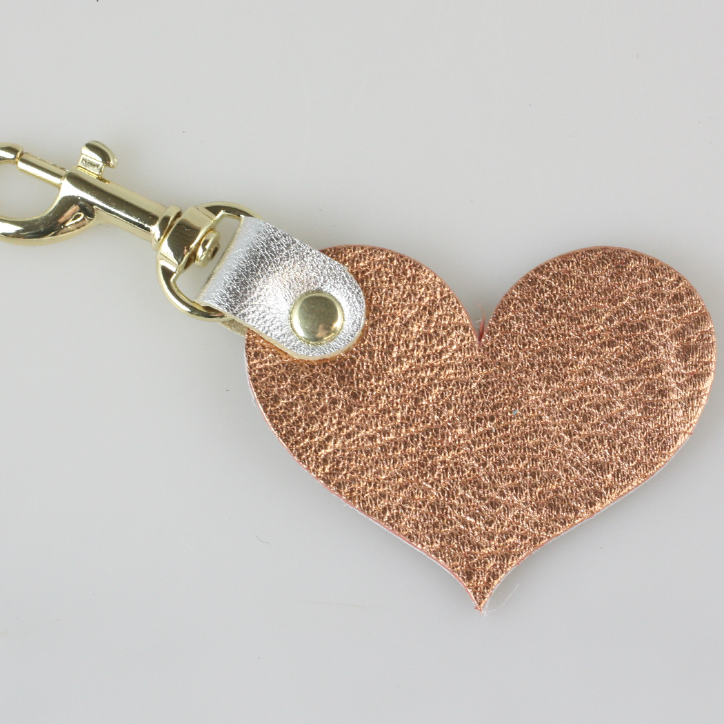 Zina Kao Metallic Leather Keychains