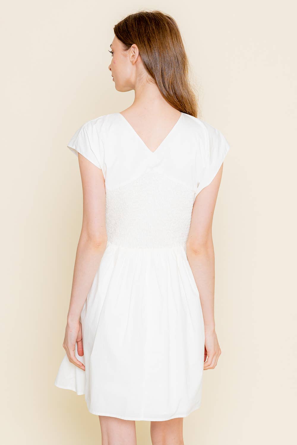 Fore Collection Smocked Mini Dress