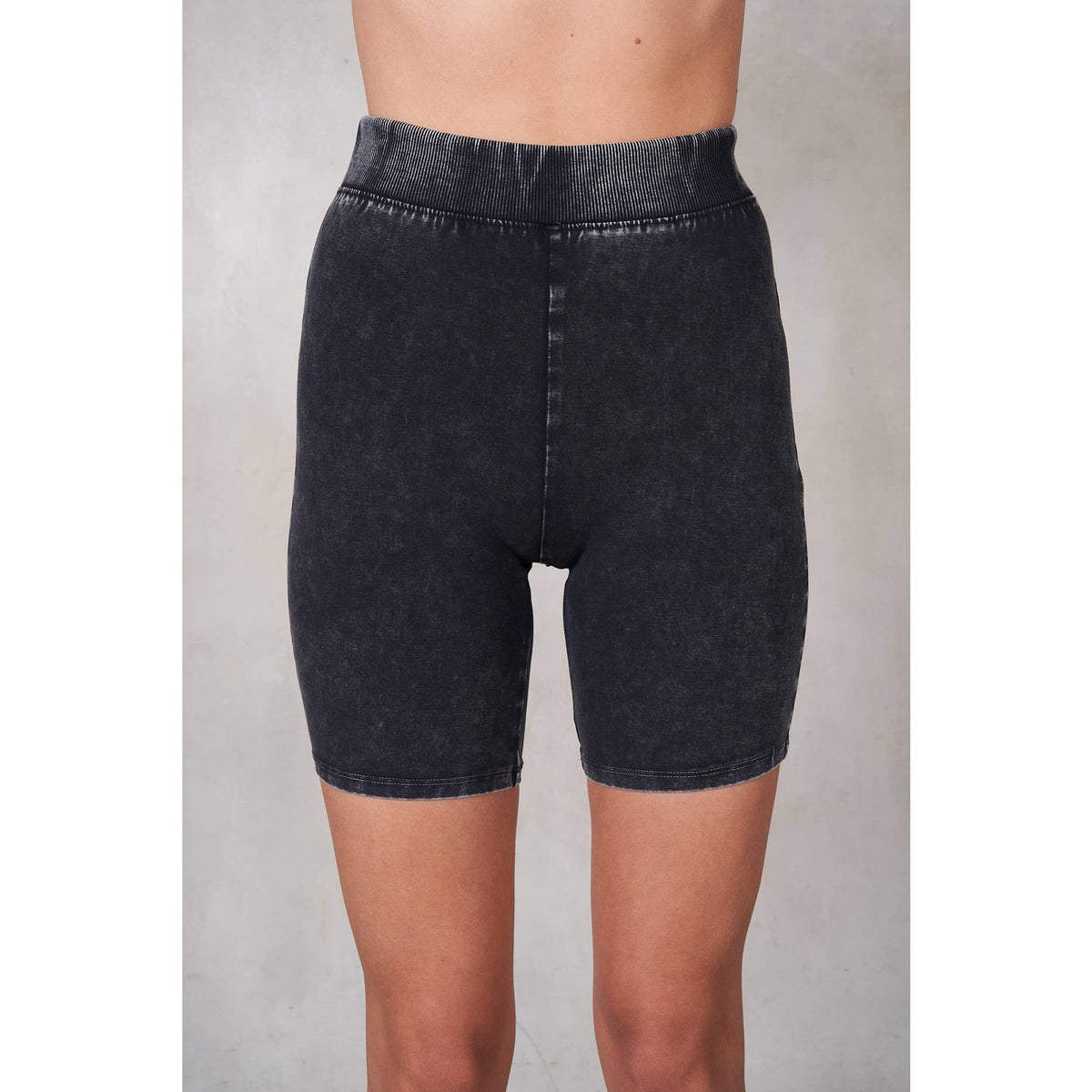 Maronie Mineral Washed Basic Bike Shorts