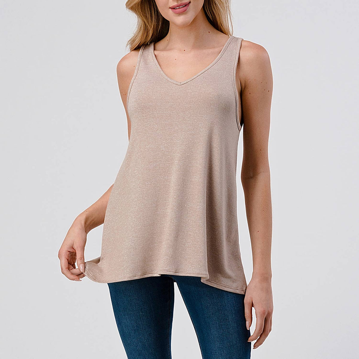 Heimous V-neck Knit Tank Top