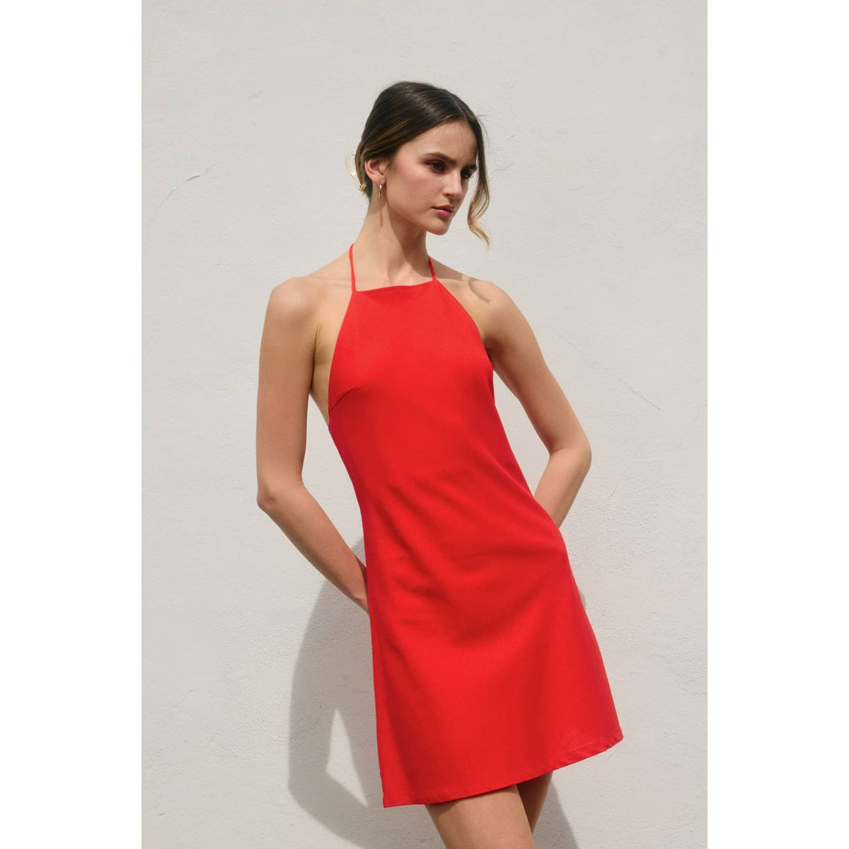 Dress Forum Halter Back Tie Mini Dress