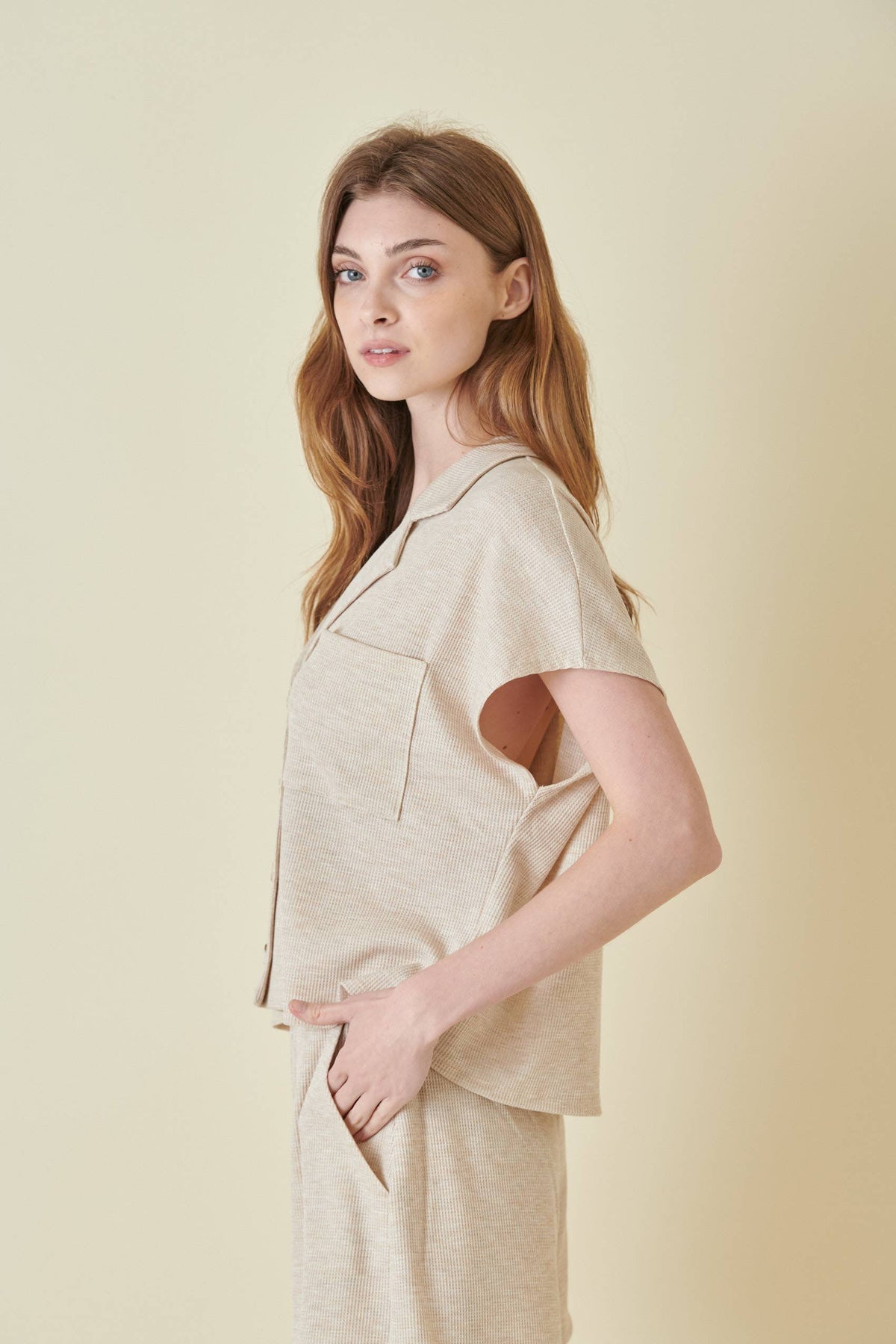 Fore Collection Boxy Waffle Knit Top