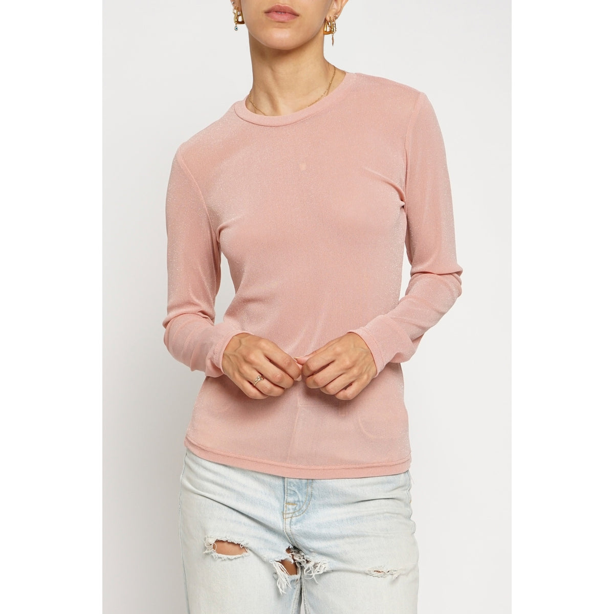 Sans Souci Blush Metallic Top