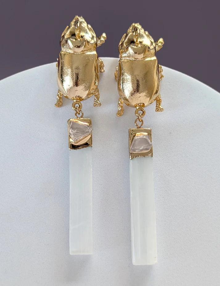 Nuance Beetle Drop Earrings