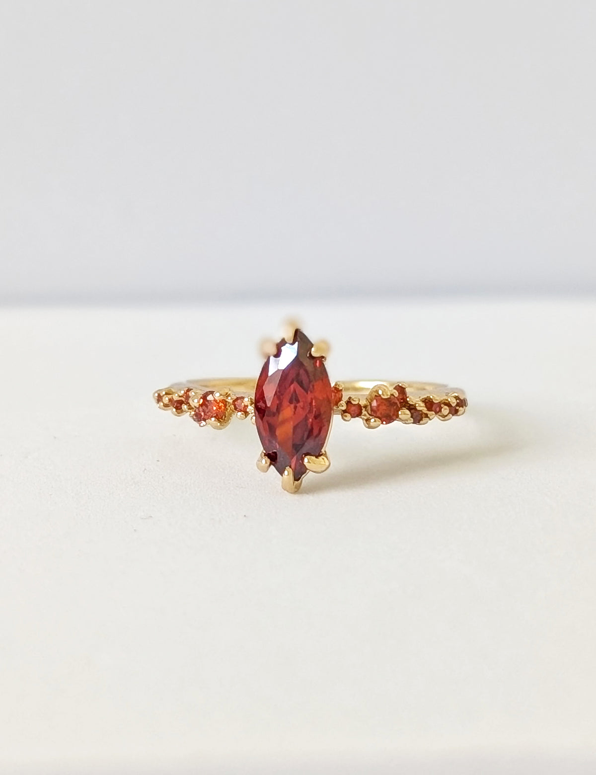 Nuance Burnt Orange Marquise Ring
