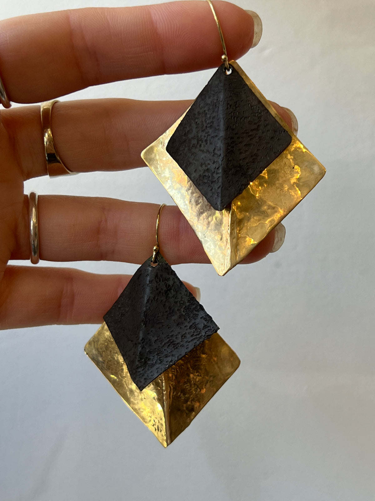 Dennis Higgins Limited Gold Shield Earrings