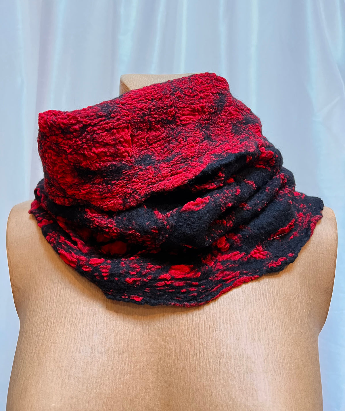 BlckBts Red Cowl Neck Scarf