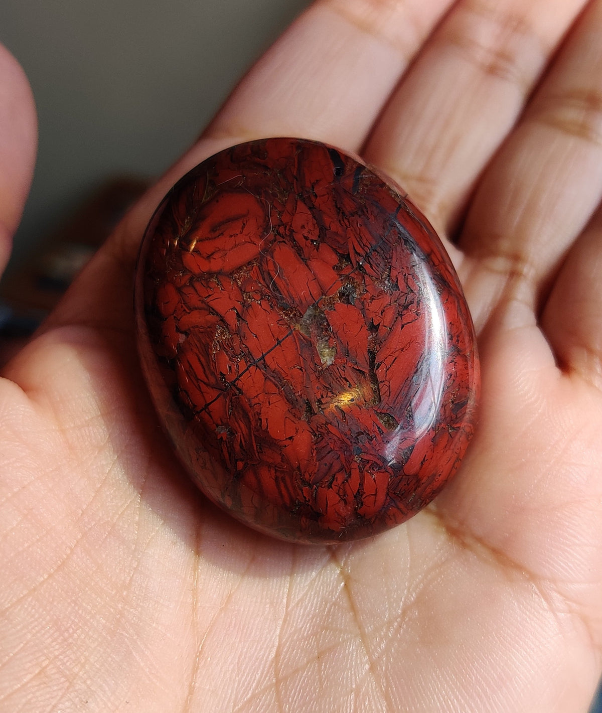 Witch's Way Red Hematite Palm Stone