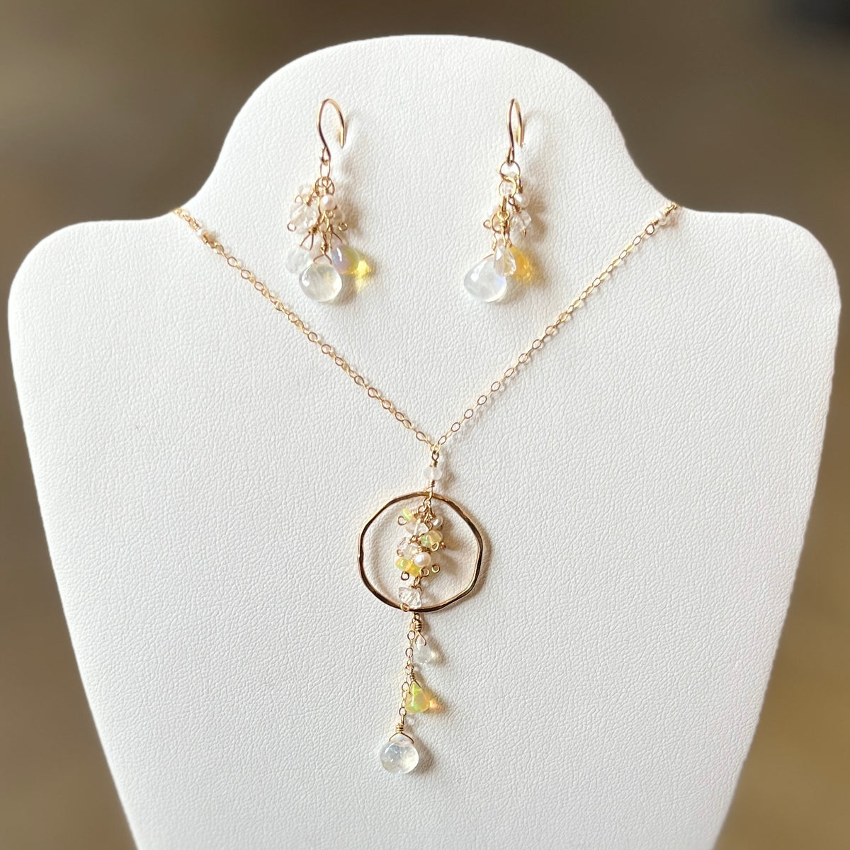Vannucci Citrine Drop Earring and Necklace Set