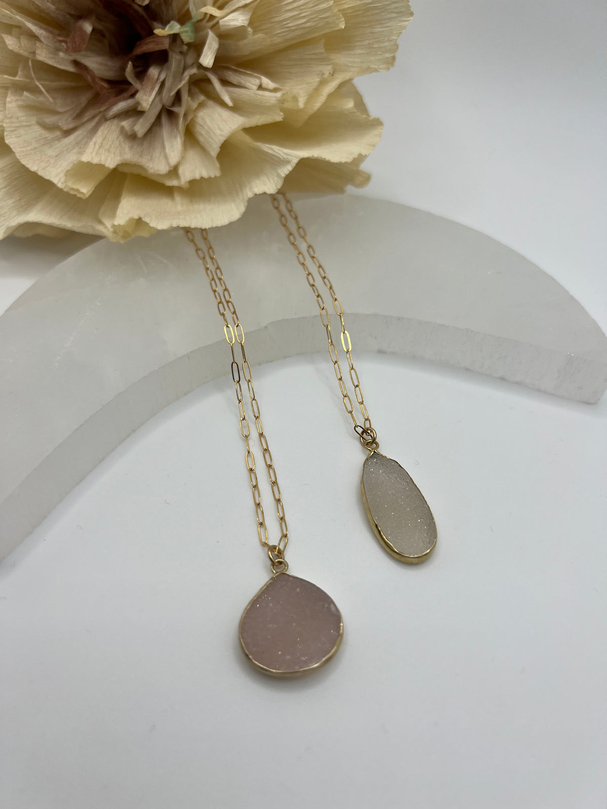 Susan Rifkin Medium Druzy Gold Necklace