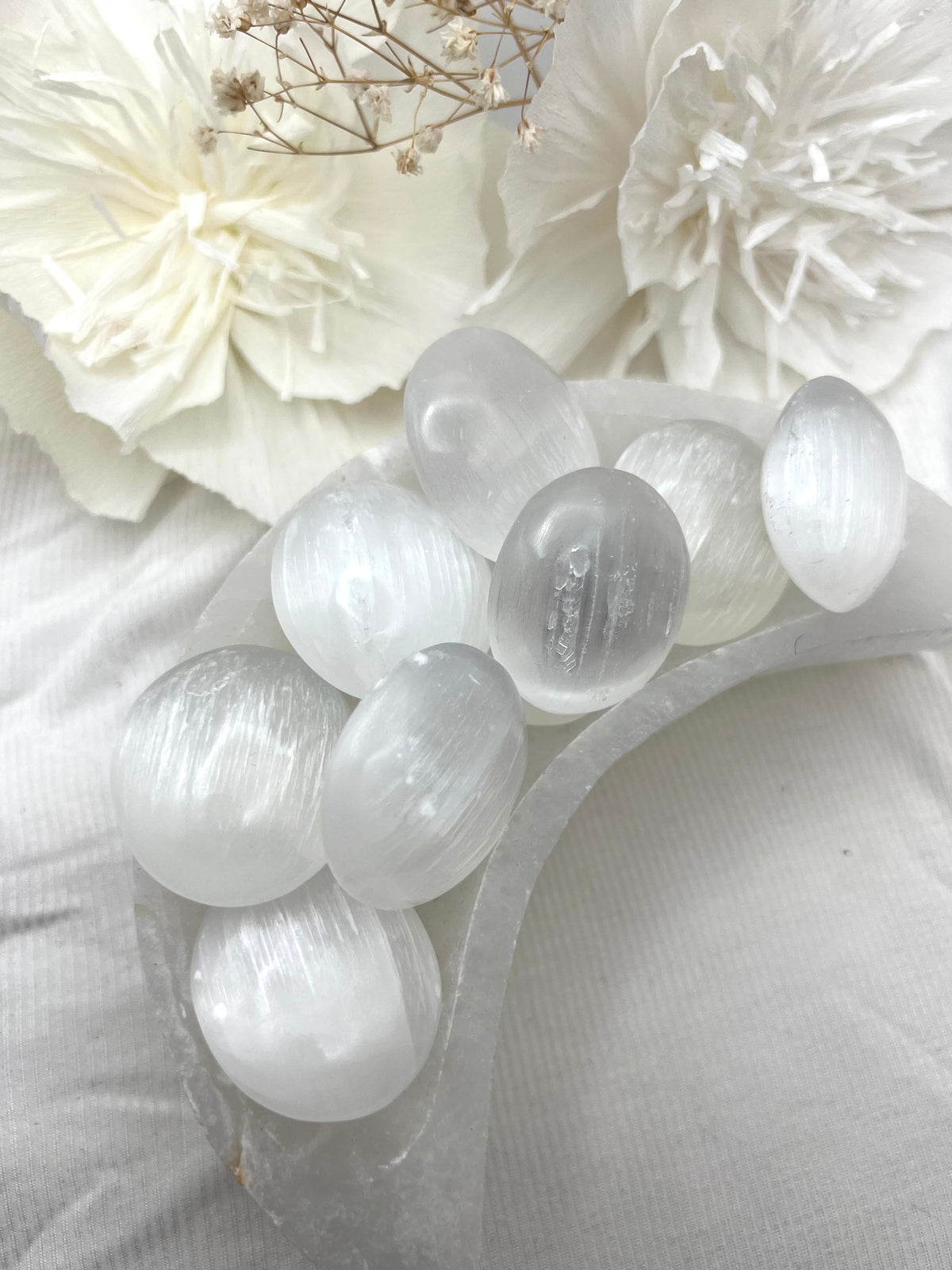 Witch's Way Selenite Palm Stone