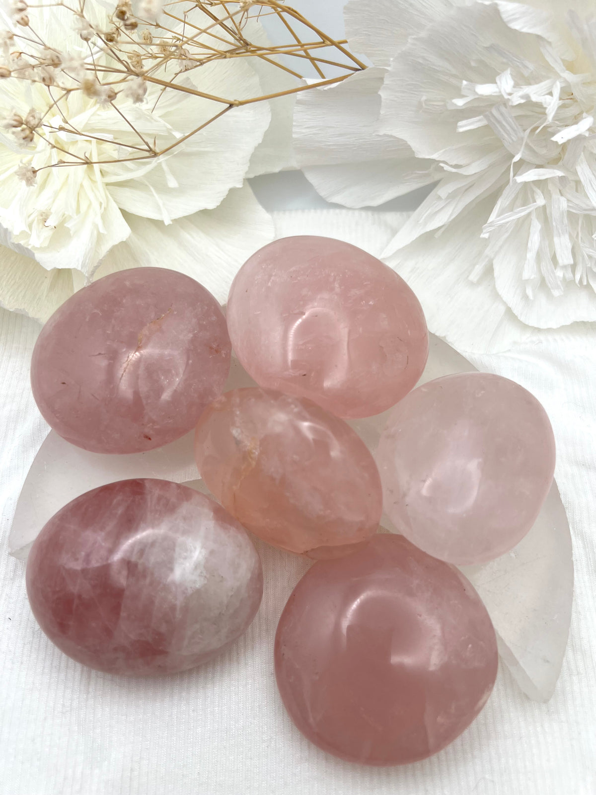Witch's Way Rose Quartz  Palm Stone
