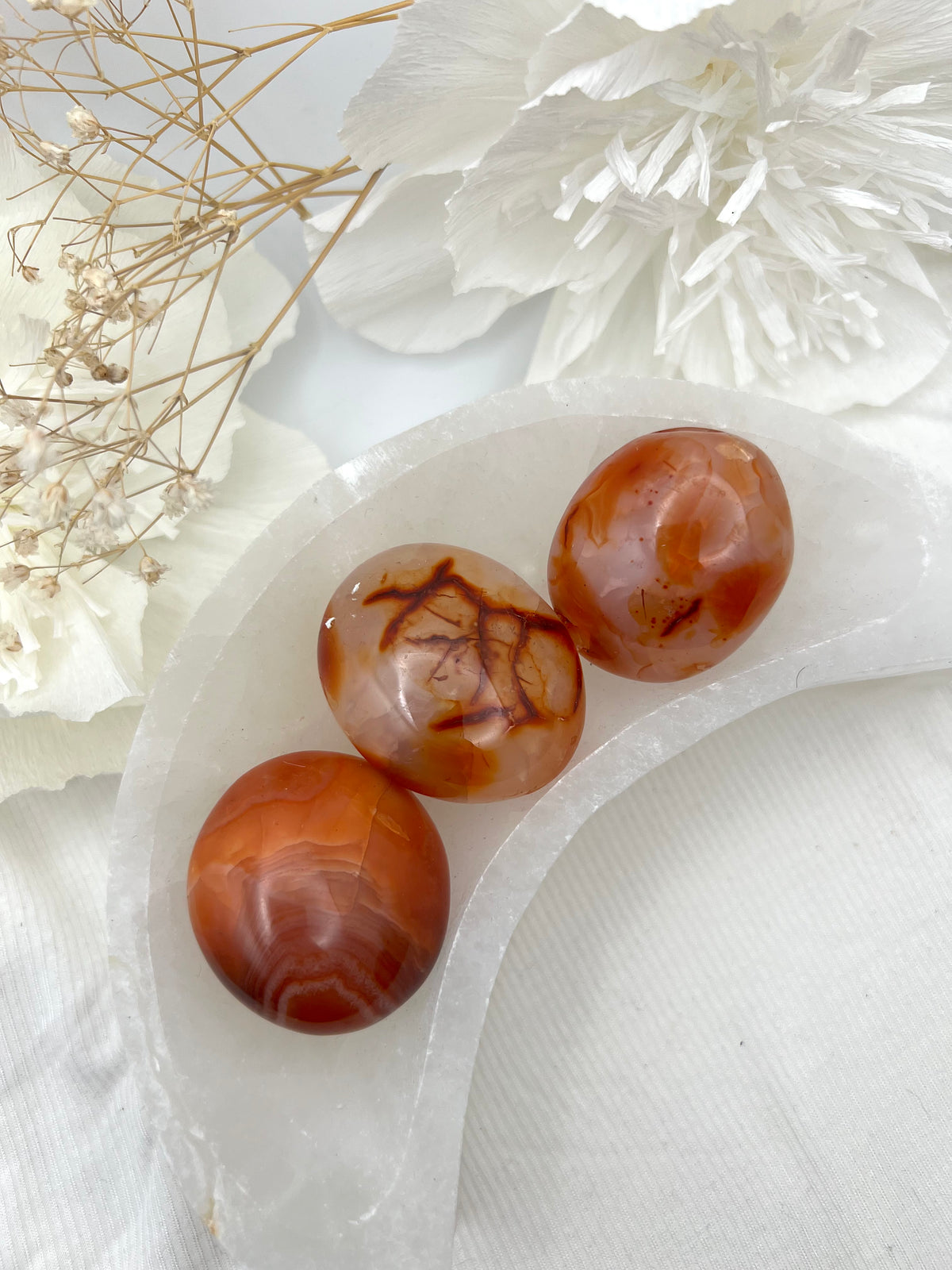 Witch's Way Carnelian Palm Stone