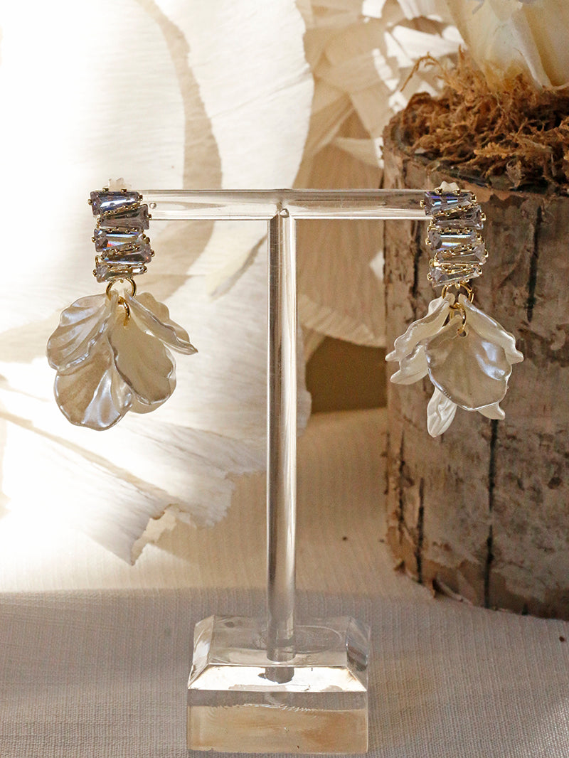 Nuance Pearly Petal Drop Earrings