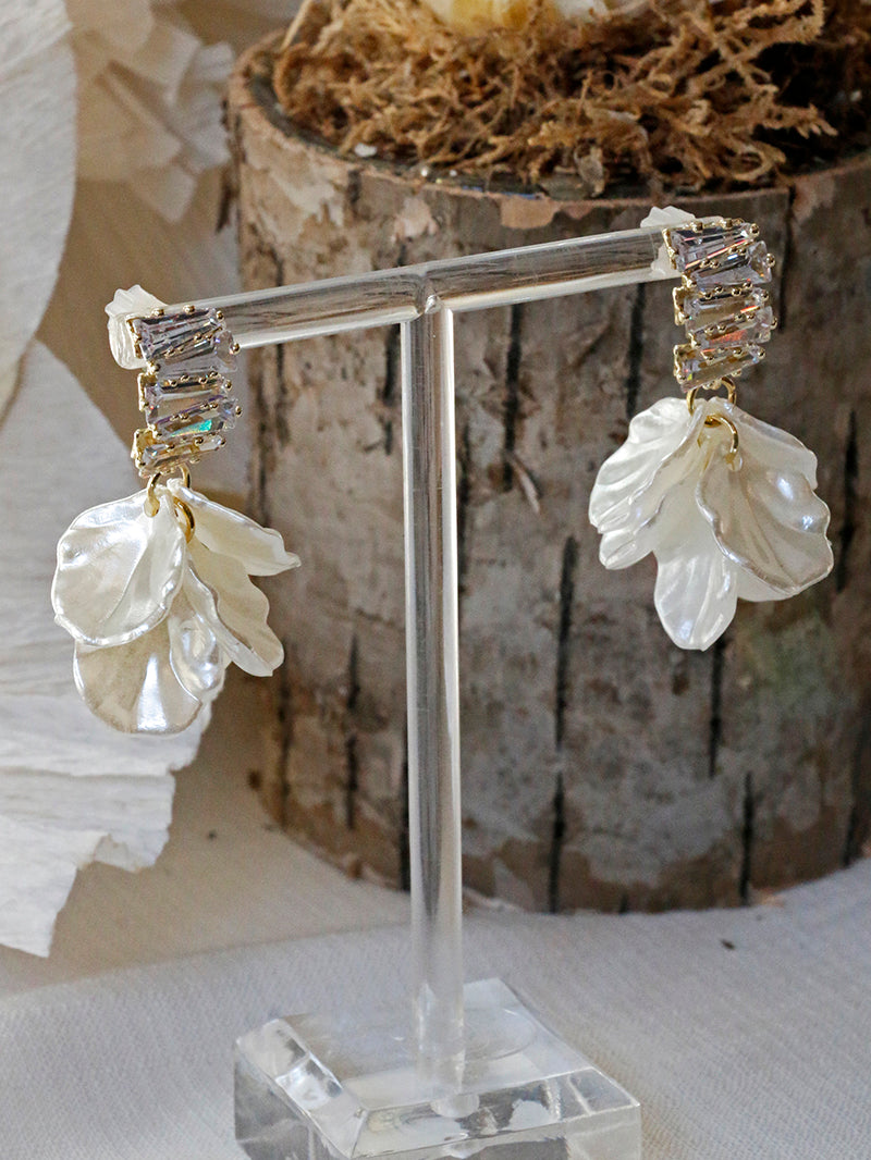Nuance Pearly Petal Drop Earrings
