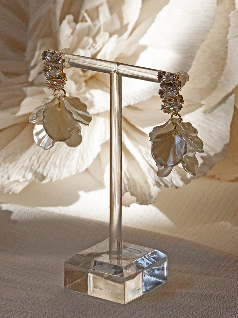 Nuance Pearly Petal Drop Earrings