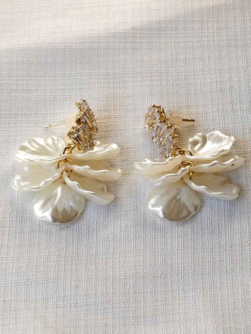 Nuance Pearly Petal Drop Earrings