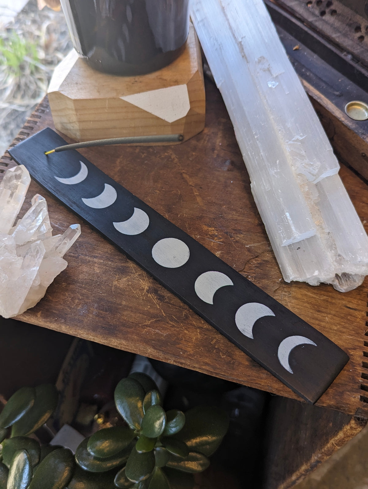 Moon Phase Ash Catcher Incense Holder