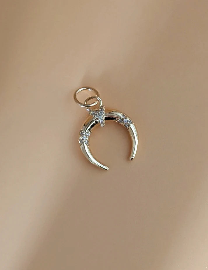 Nuance Pave Crescent Charm