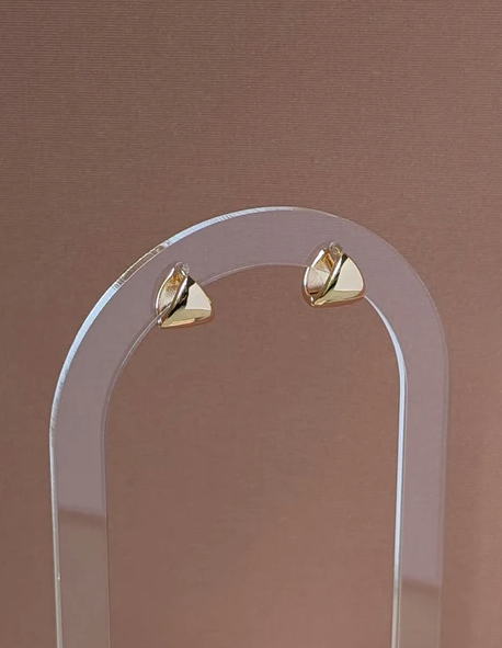 Nuance Triangle Hoop | Gold & Silver